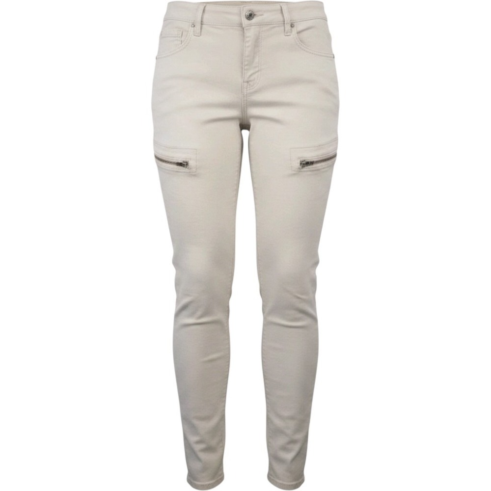 WHBM White House Black‎ Market Skinny Cargo Pants Light Cream Stretch